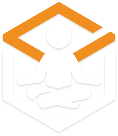 Icon of a person doing yoga inside of a box